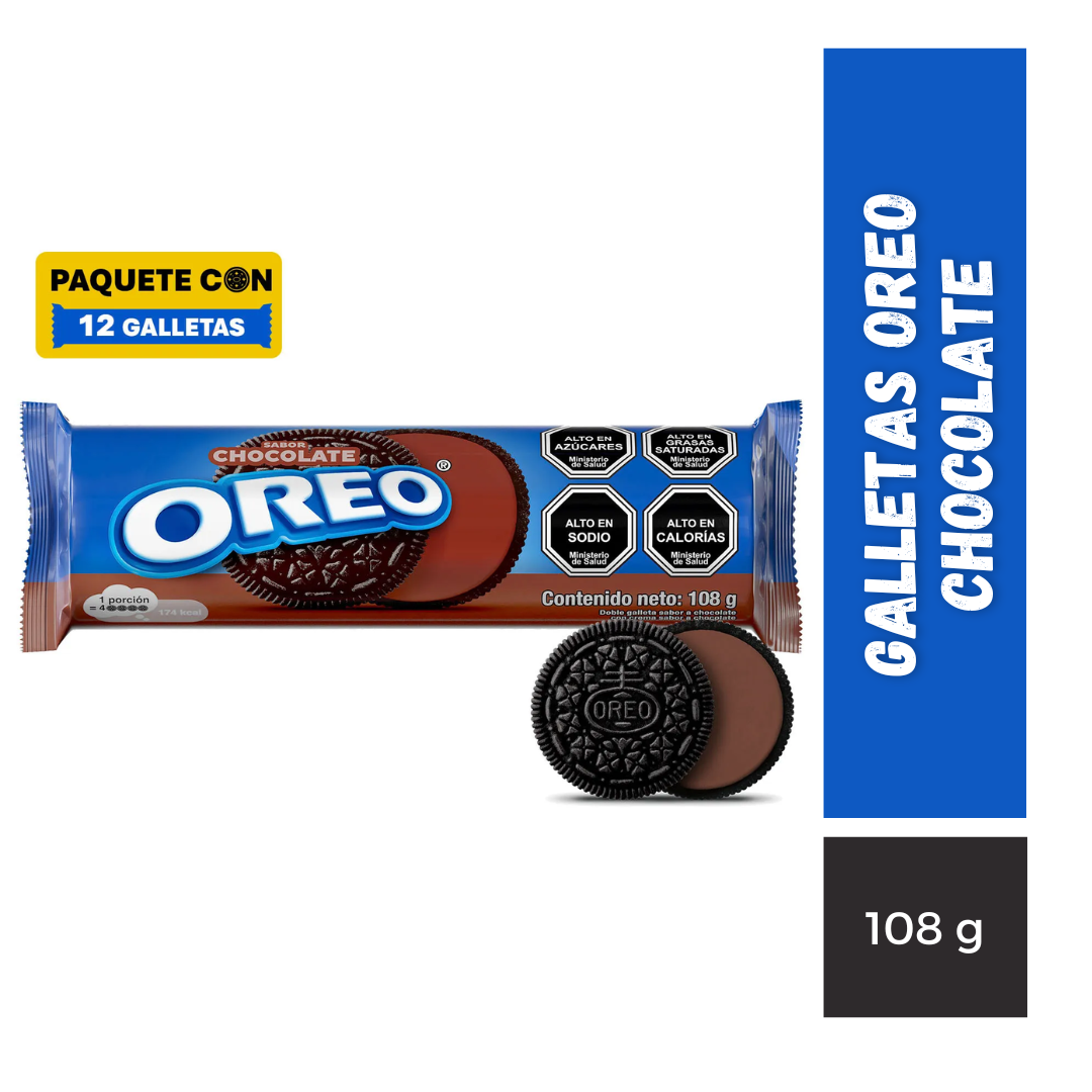 Galletas Oreo Chocolate, 108g