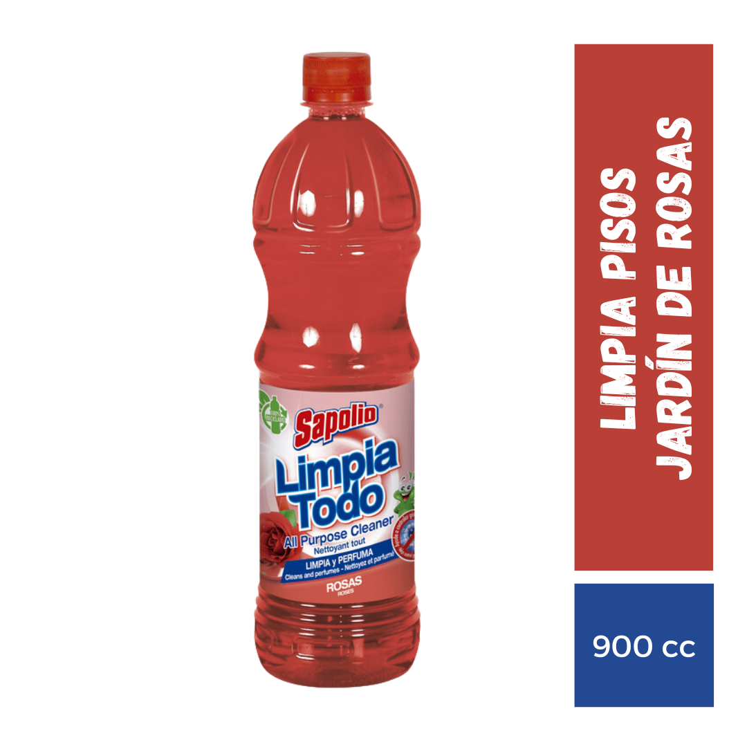 Limpia Pisos Aroma Jardín de Rosas Sapolio, 900cc