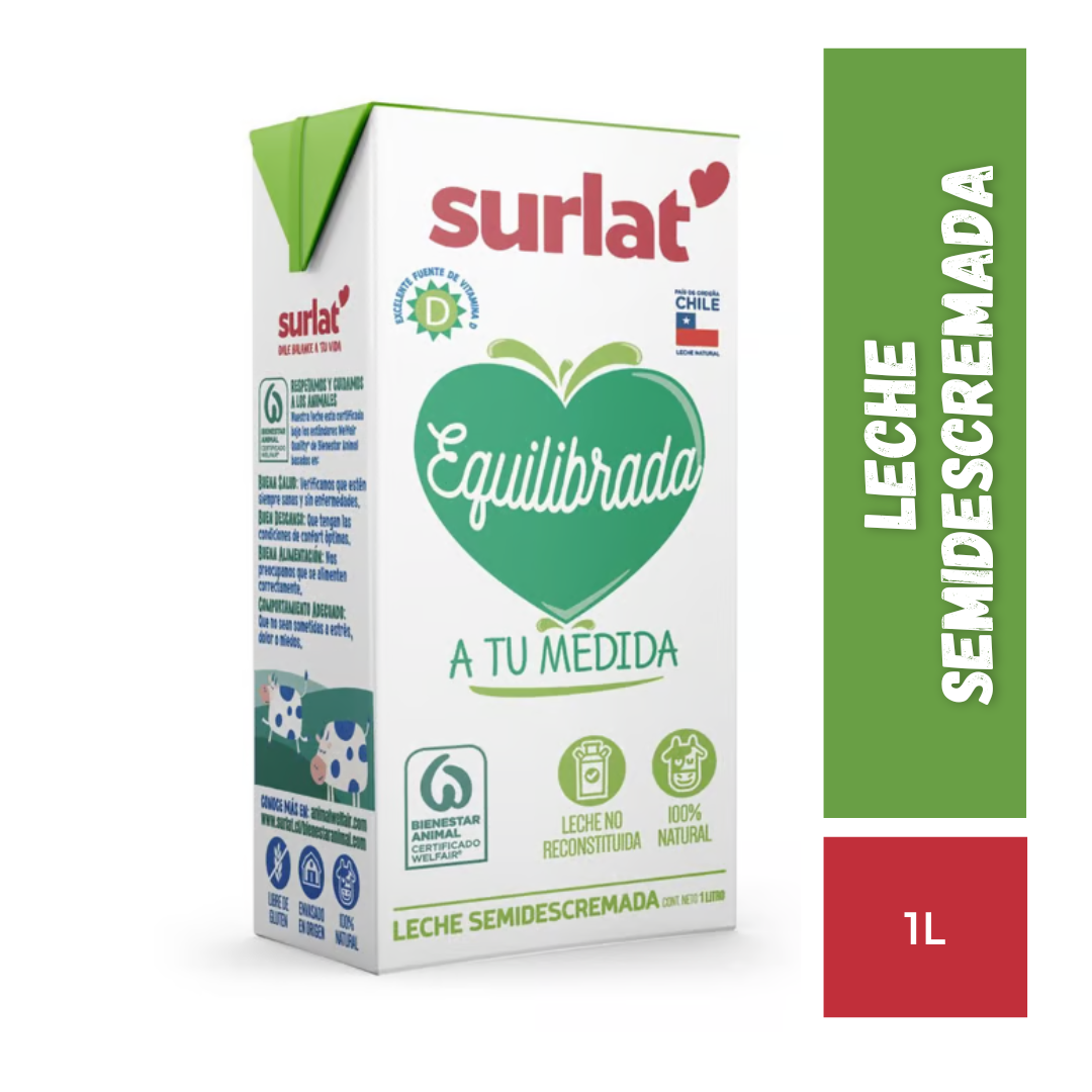 Leche semidescremada