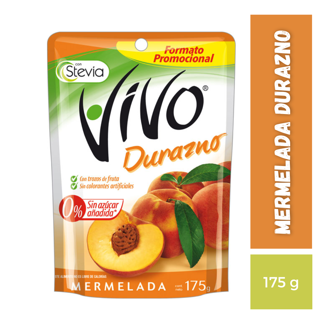 Mermelada Durazno Vivo, 175g
