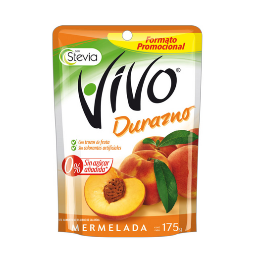 Mermelada Durazno Vivo, 175g