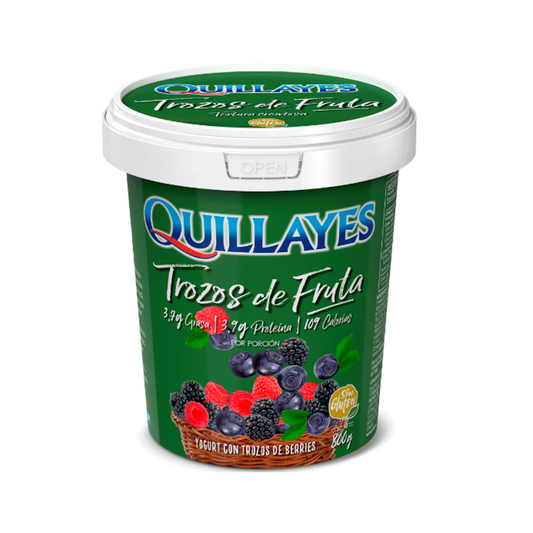 Yogurt Trozos Berries Quillayes, 800g