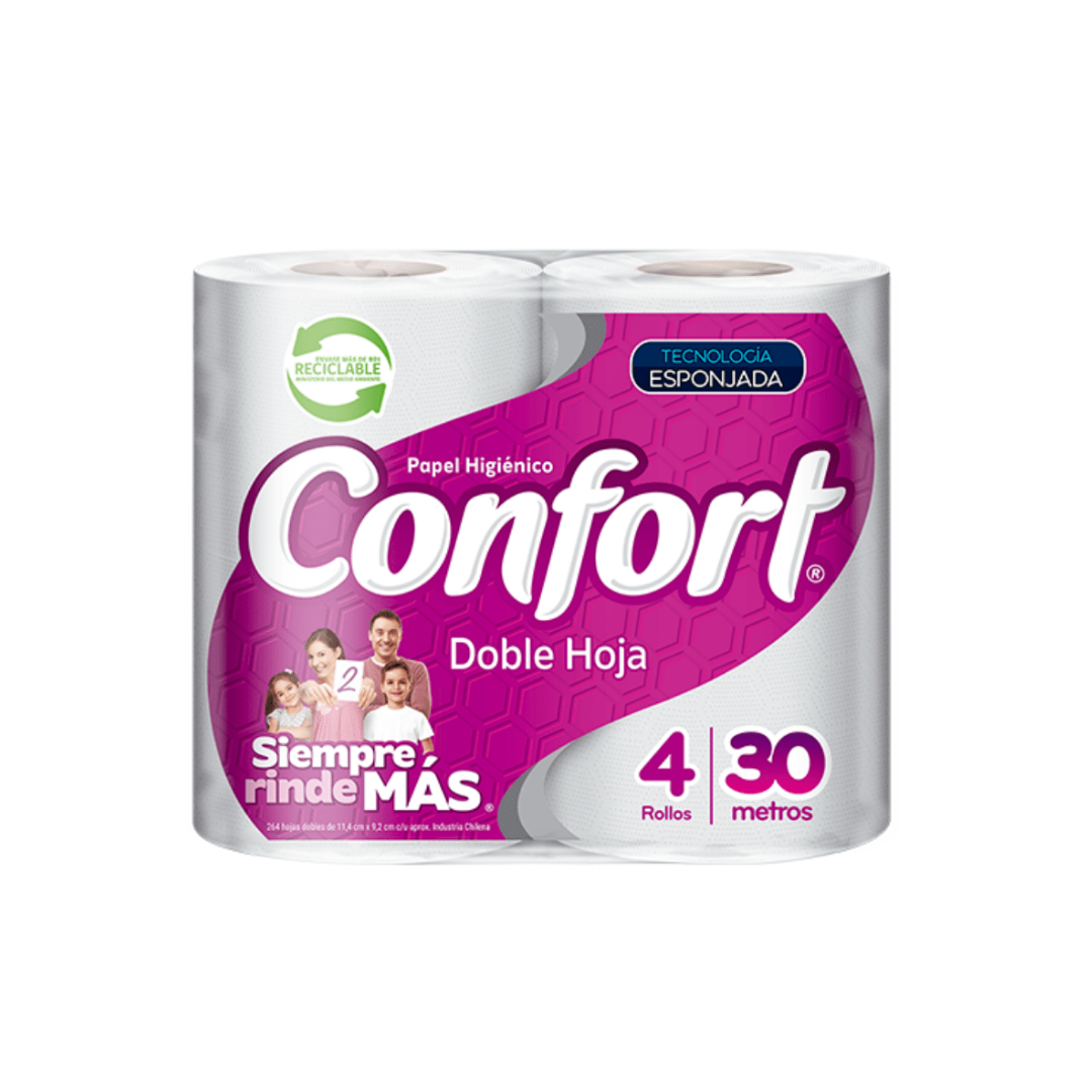 Papel Higienico Confort, 4x30m