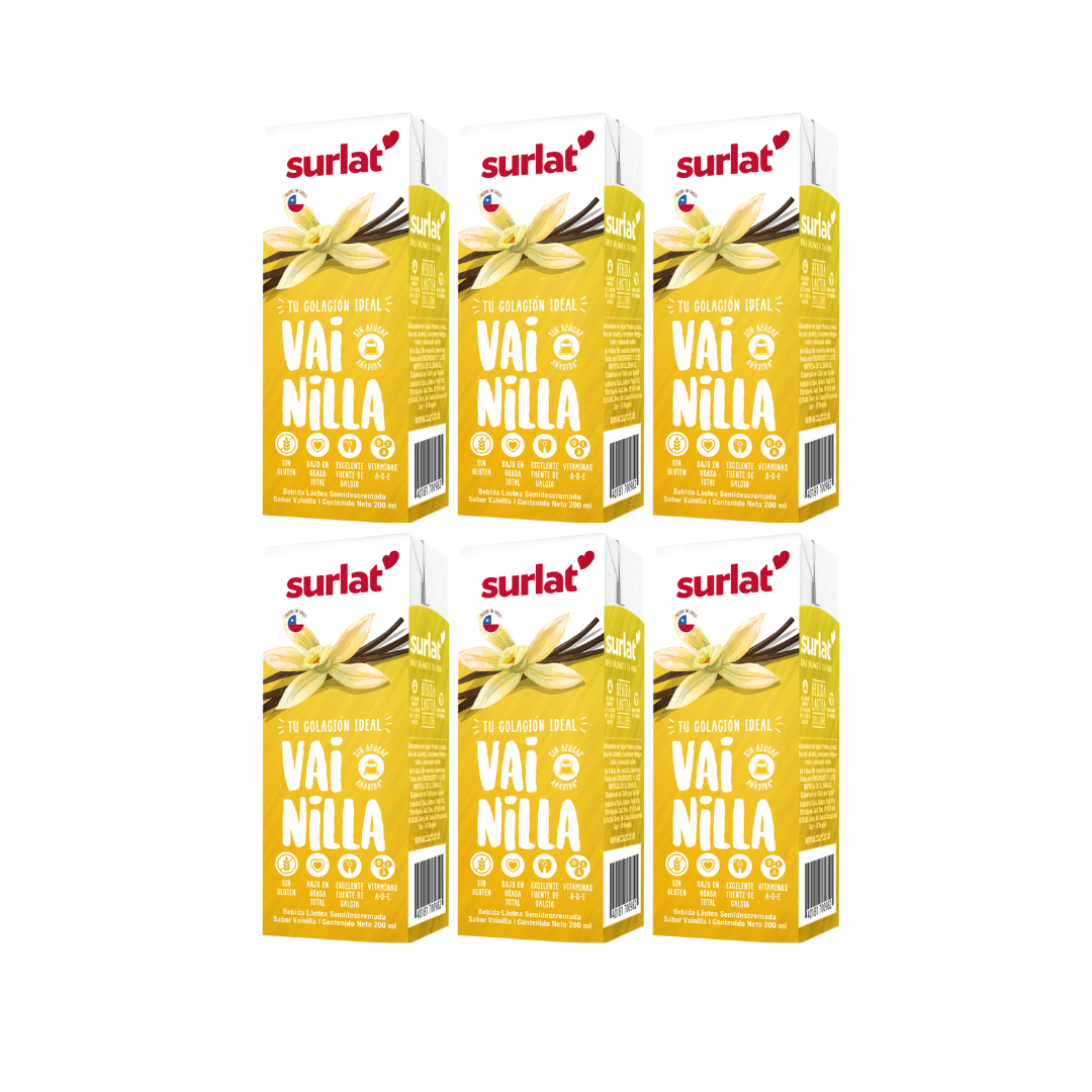 Bebida Lactea Vainilla Surlat, Pack 6