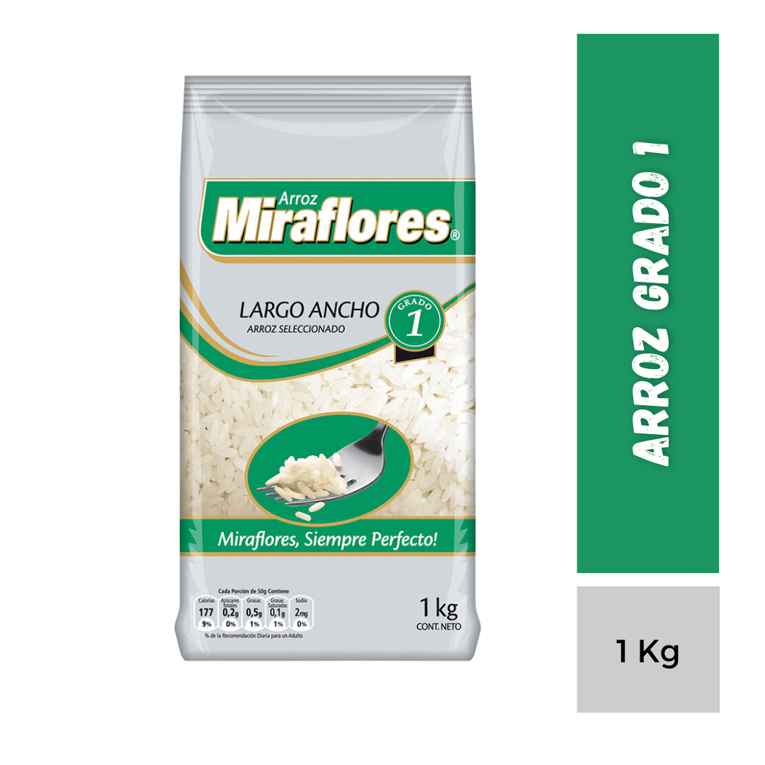 Arroz Grado 1 Miraflores, 1Kg