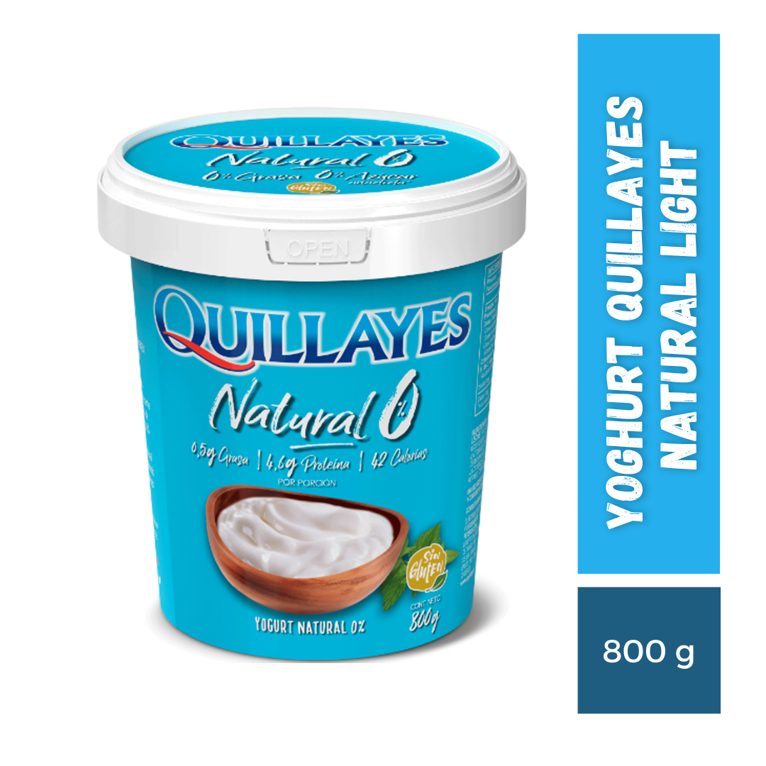 Yogurt Quillayes Natural Light, 800g