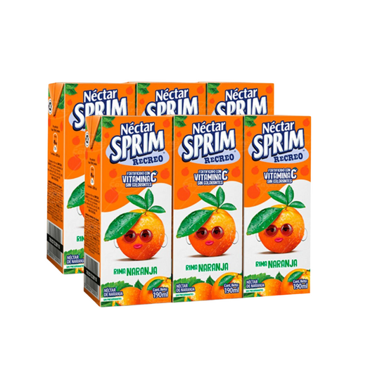 Jugo Sprim Naranja, Pack 6
