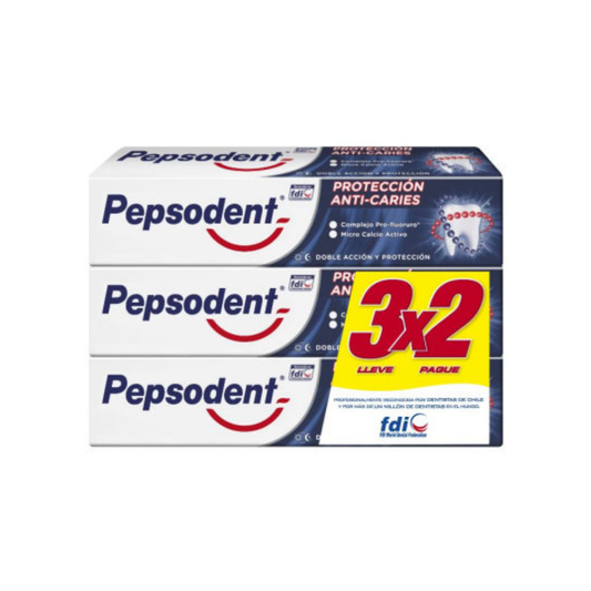 Pasta Dental Pepsodent Anticaries, 3x130g