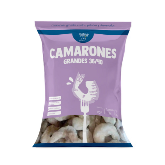 Camaron Grande Pelado Y Crudo Bote De Pesca, 500g