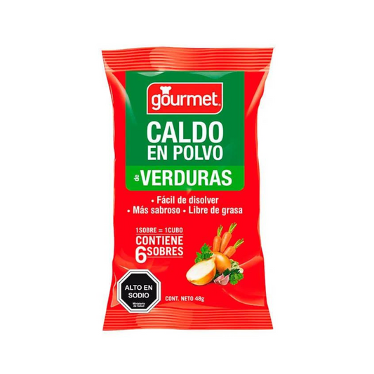 Caldo En Polvo Sabor Verdura Gourmet, 48g