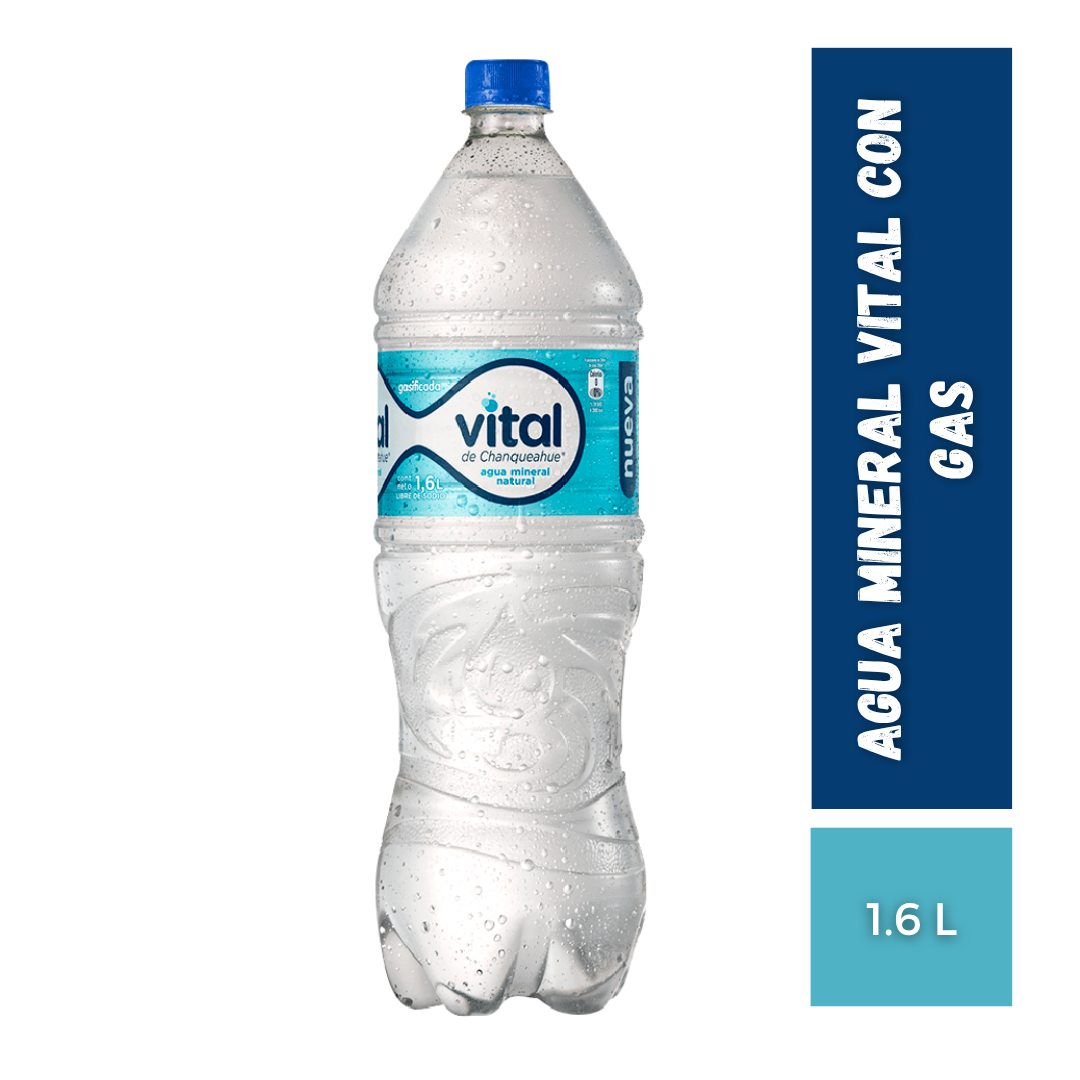 Agua Mineral Vital Con Gas, 1.6L