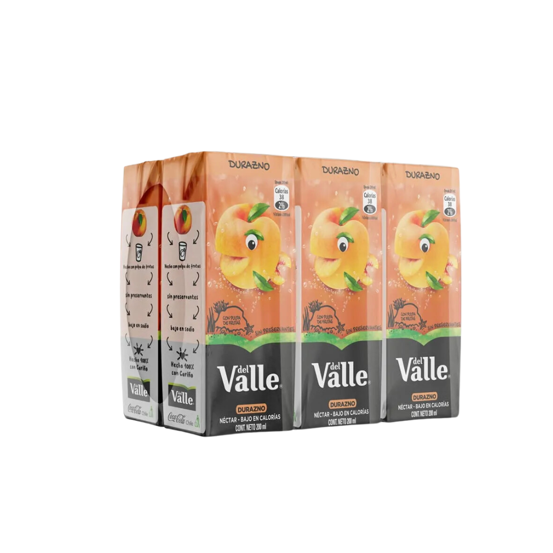 Jugo Durazno Del Valle pack 6