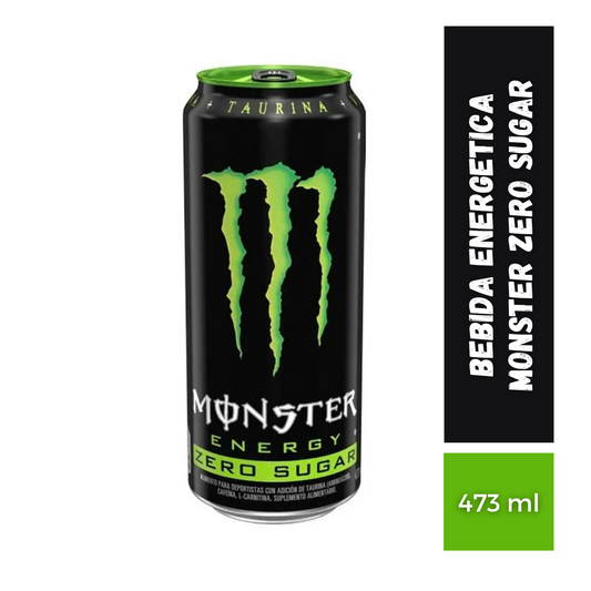 Bebida Energetica Monster Zero Sugar, 473ml