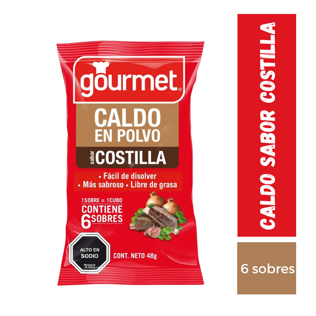 Caldo En Polvo Sabor Costilla Gourmet, 48g