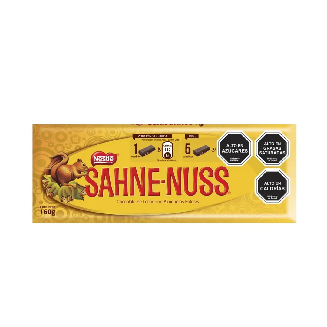 Chocolate con Almendras Sahne Nuss, 160g