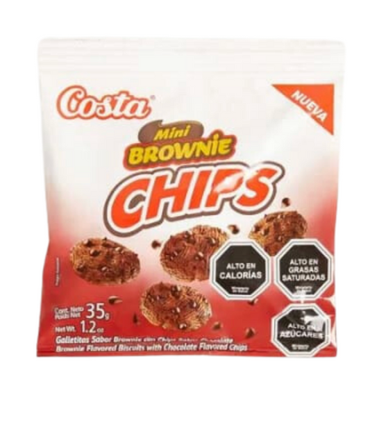Galletas Mini Brownie Chips Costa, 35g