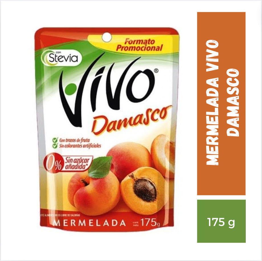 Mermelada Damasco Vivo, 175g