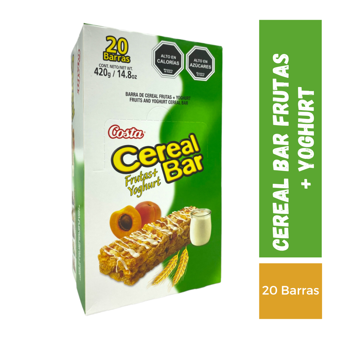 Cereal Bar Frutas + Yoghurt Costa, 20u