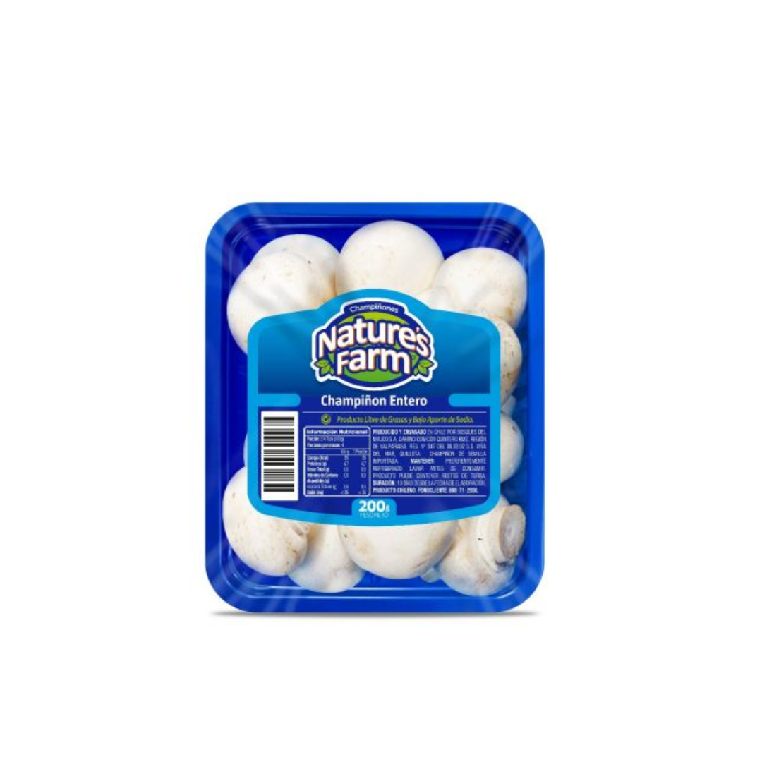 Champiñon Paris Entero Naure´s Farm, 200g