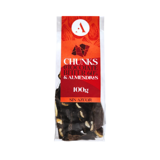 Chunks De Chocolate Bitter 60% y Almendras, 100g