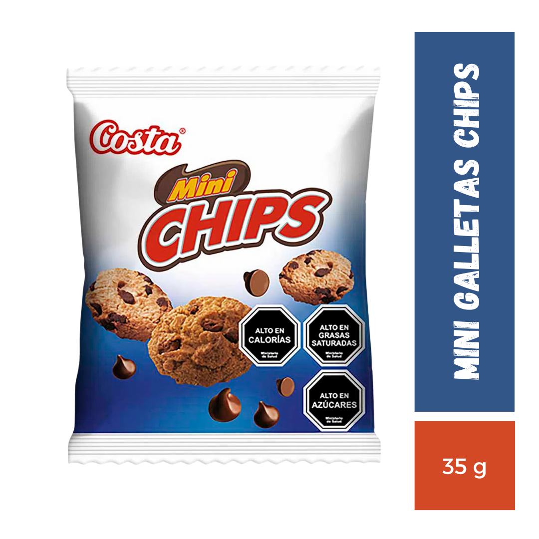 Galletas Mini Choco Chips Costa, 35g