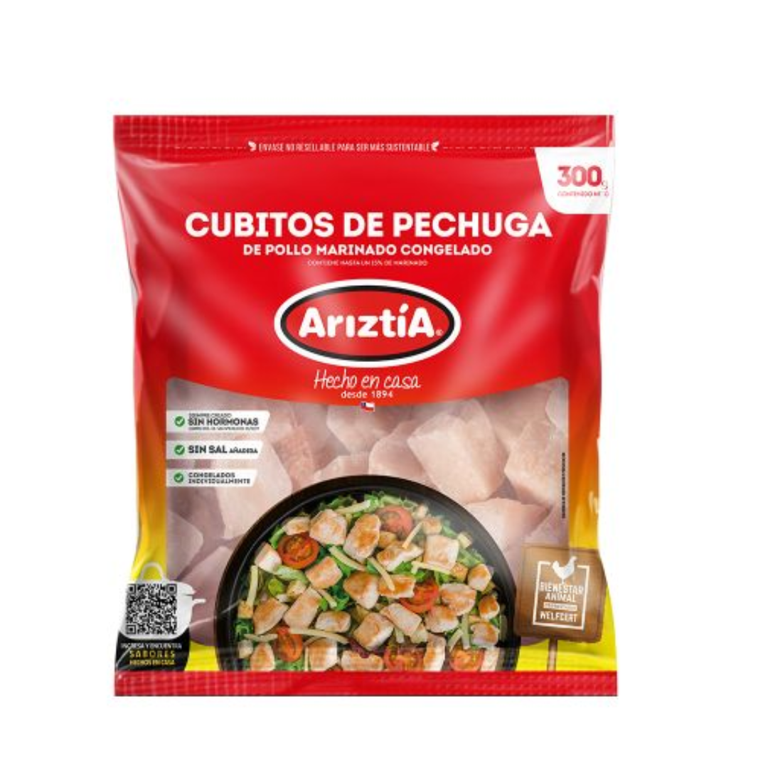Cubitos De Pechuga De Pollo Ariztia, 300g