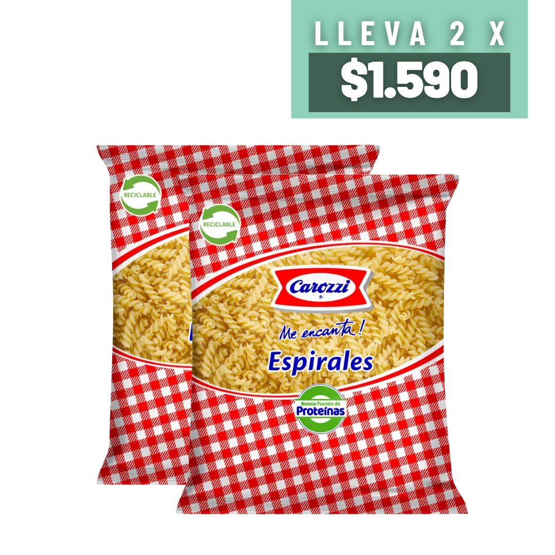Promoción Espirales Carozzi Pack 2