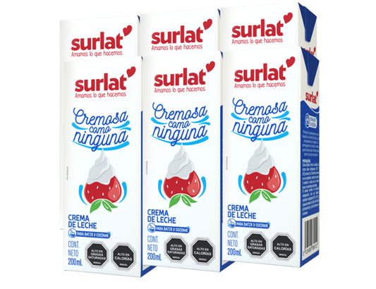 Crema de Leche Surlat, Pack 6