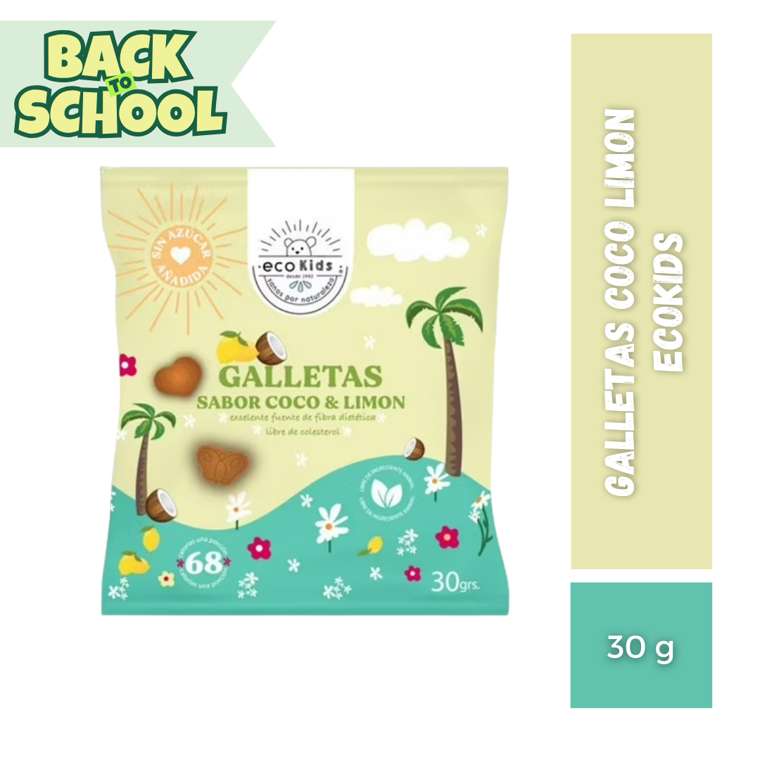 Galletas Coco Limon EcoKids, 30g