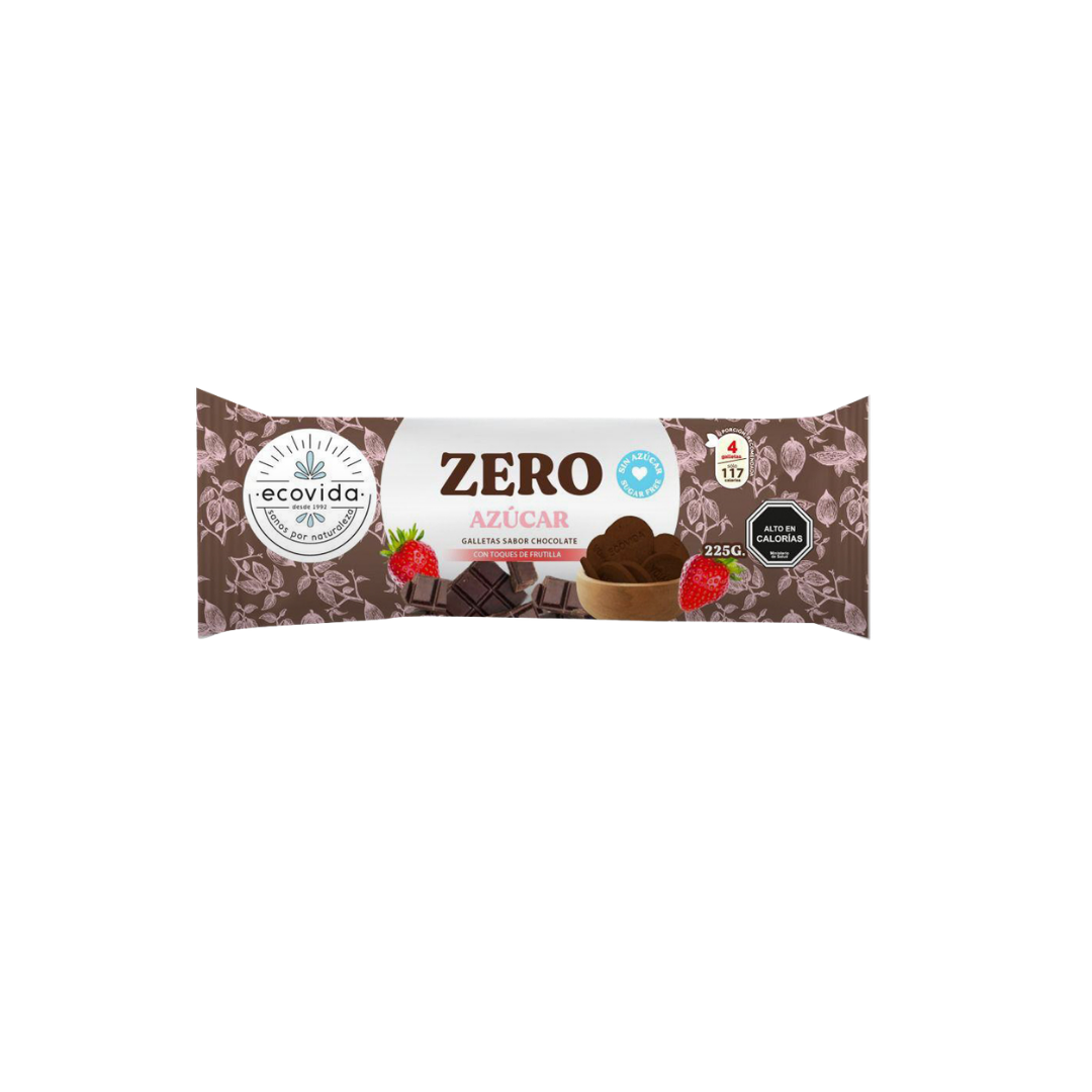 Galletas Sin Azúcar Chocolate Frutilla EcoVida, 225g