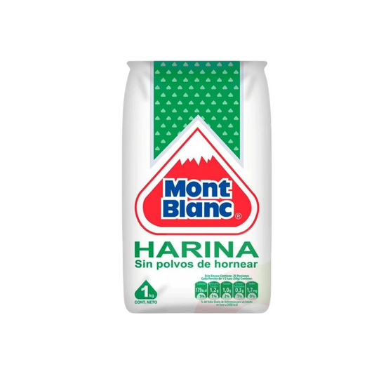 Harina Mont Blanc Sin Polvos de Hornear , 1Kg