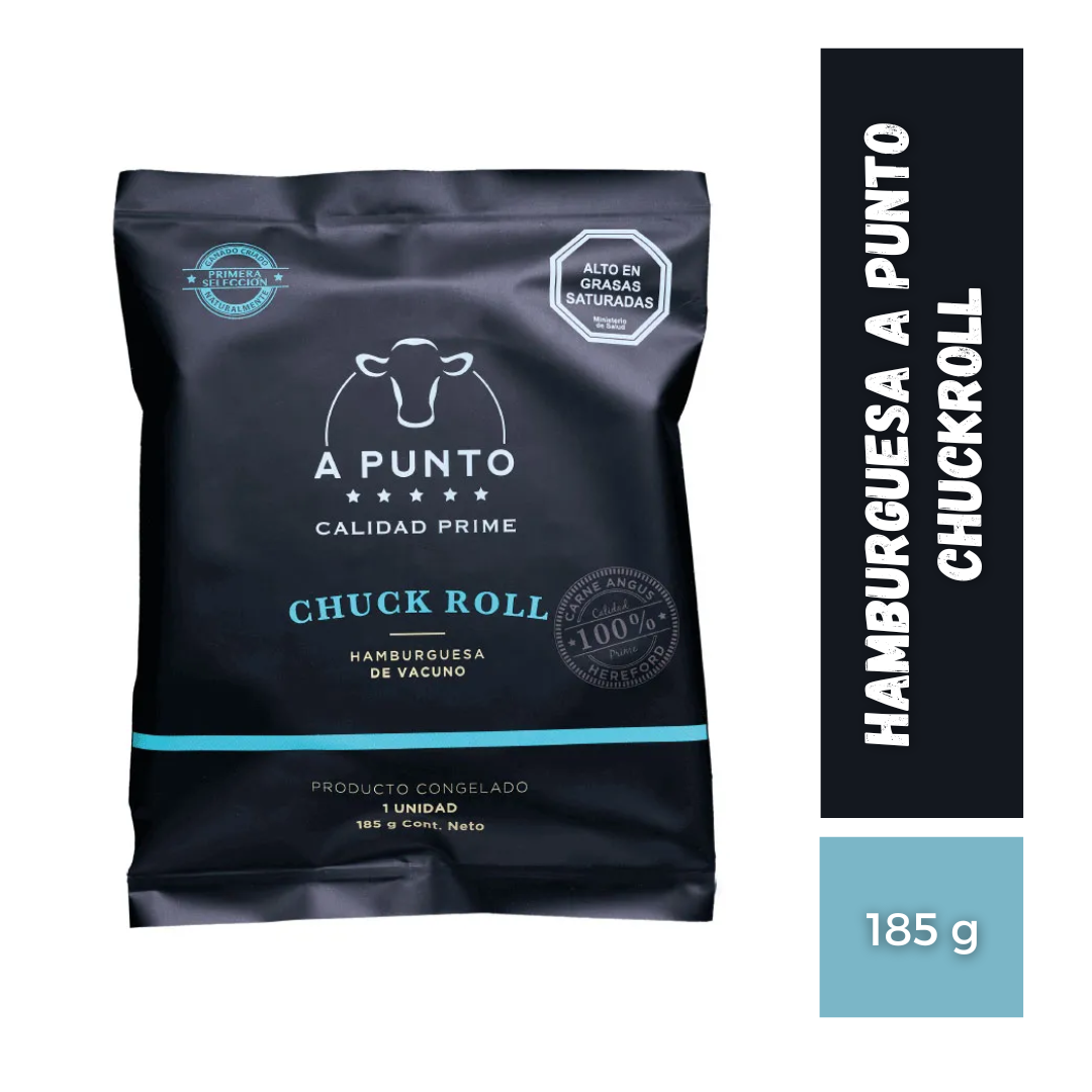 Hamburguesa A Punto Chuckroll, 185g