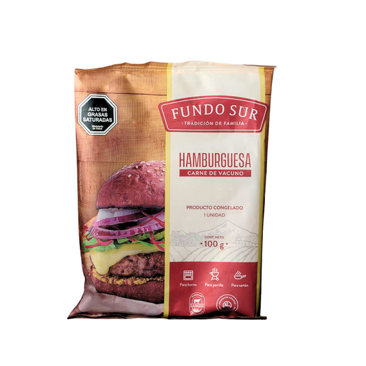 Hamburguesa de Vacuno Fundo Sur, 100g