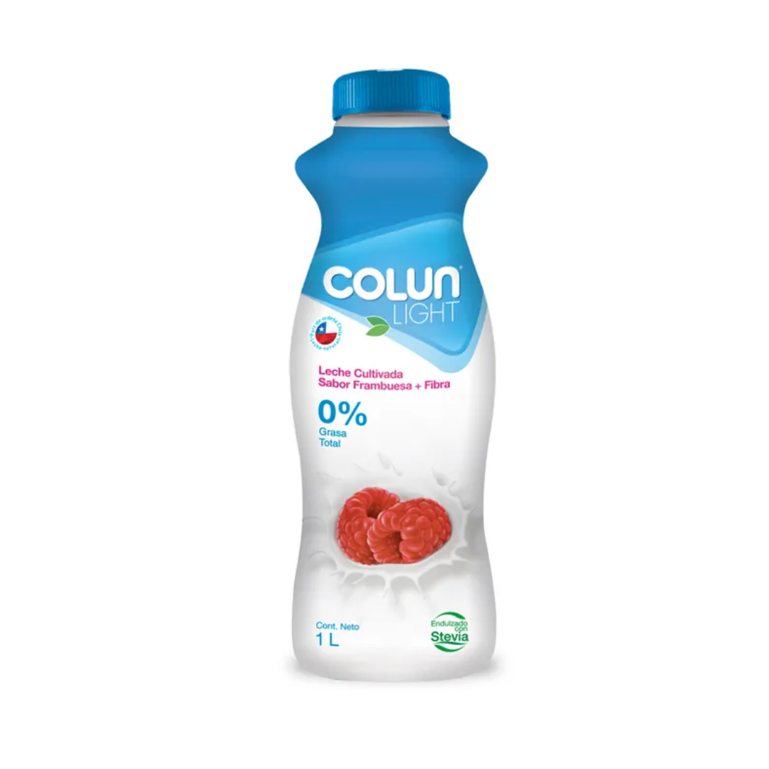 Leche Cultivada Light Frambuesa Colun, 1L