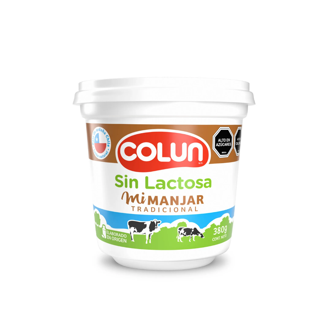 Manjar Sin Lactosa Colun, Pote 380g