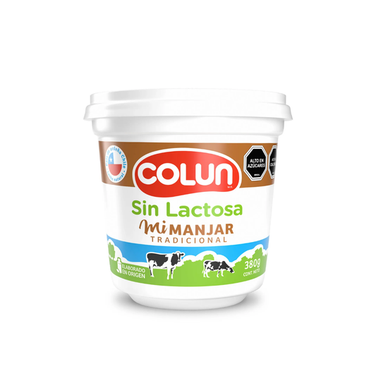 Manjar Sin Lactosa Colun, Pote 380g