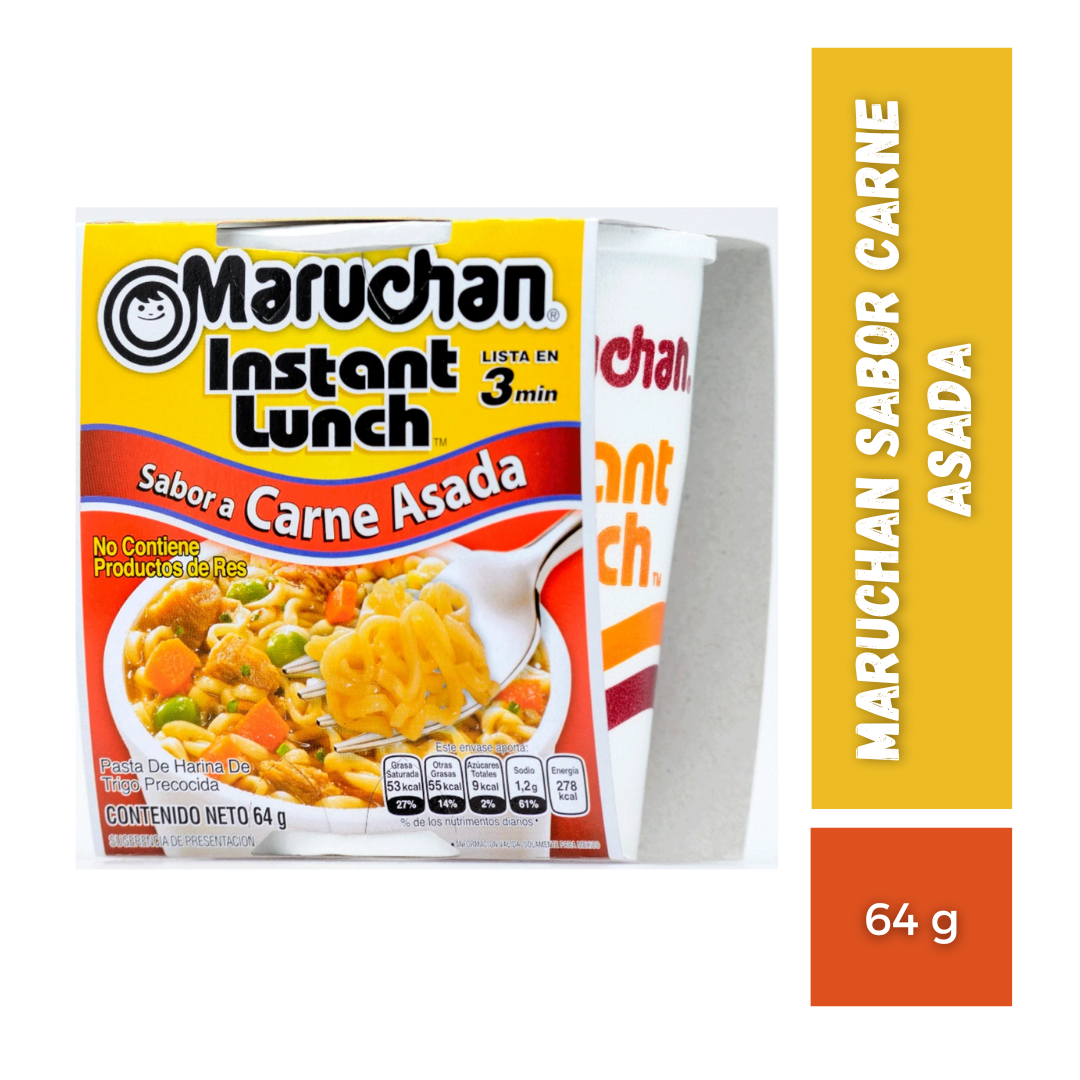 Sopa Instantanea Maruchan Sabor Carne Asada, 64g