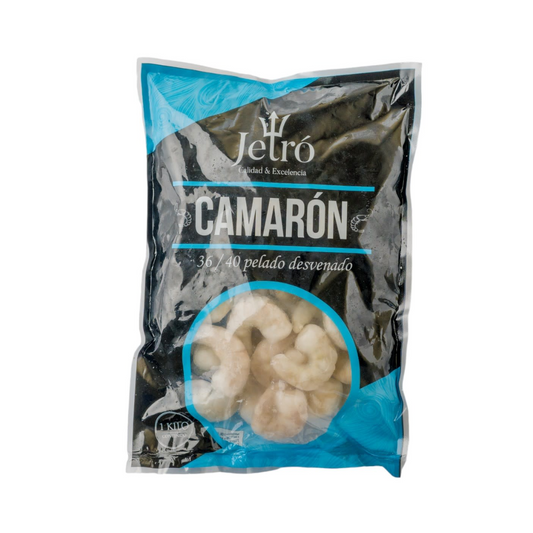 Camarón 36/40 Pelado Desvenado, 1Kg