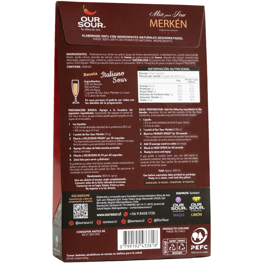 Sour Deshidratado Merken En Polvo Our Sour, 2u