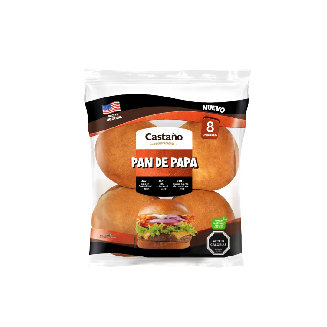 Pan De Papa Castaño, 8u
