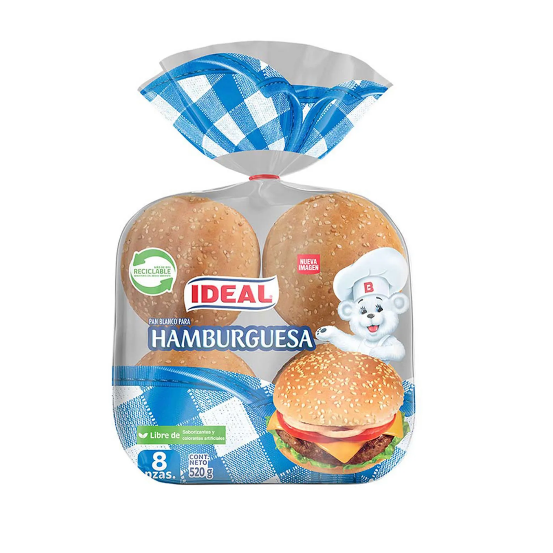 Pan de Hamburguesa Ideal, 520g