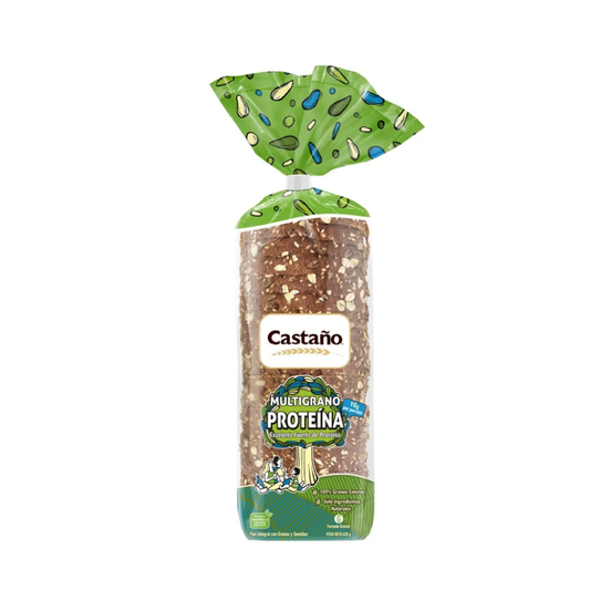 Pan Integral Multigrano Proteina Castaño, 620g