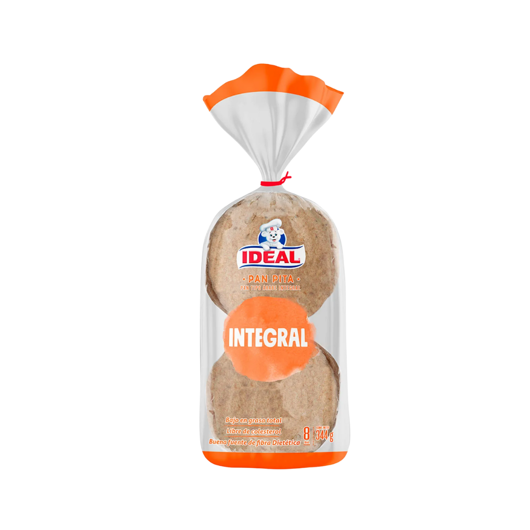 Pan Pita Integral Ideal, 8u