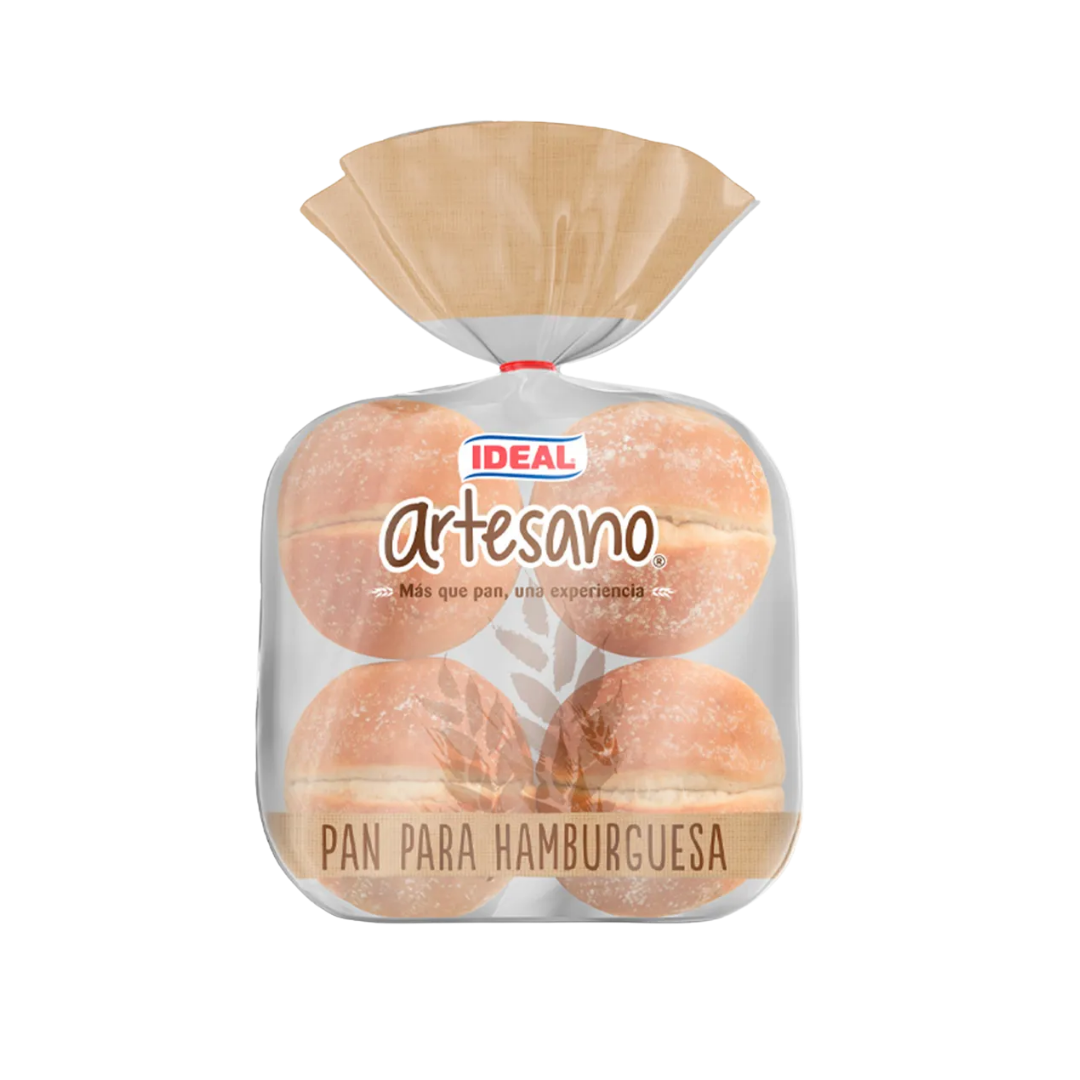 Pan de Hamburguesa Artesano Ideal, 665g