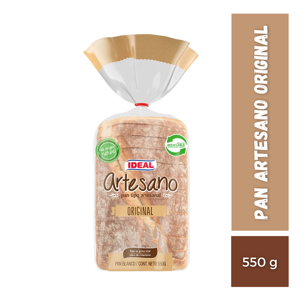 Pan Blanco Artesano Ideal, 550g