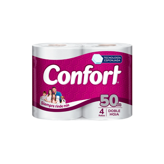 Papel Higienico Confort, 4x50m