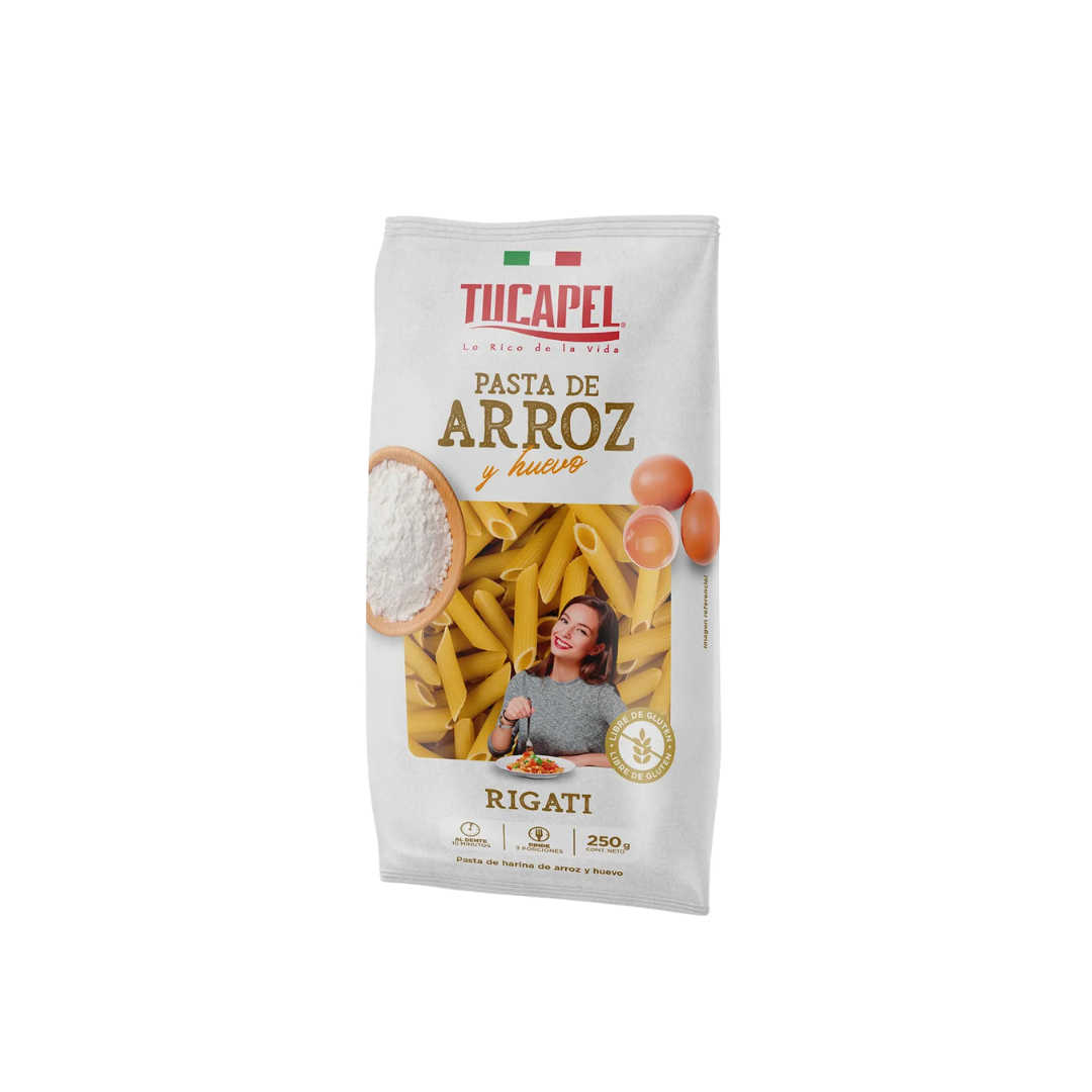 Pasta De Arroz Rigati Tucapel, 250g