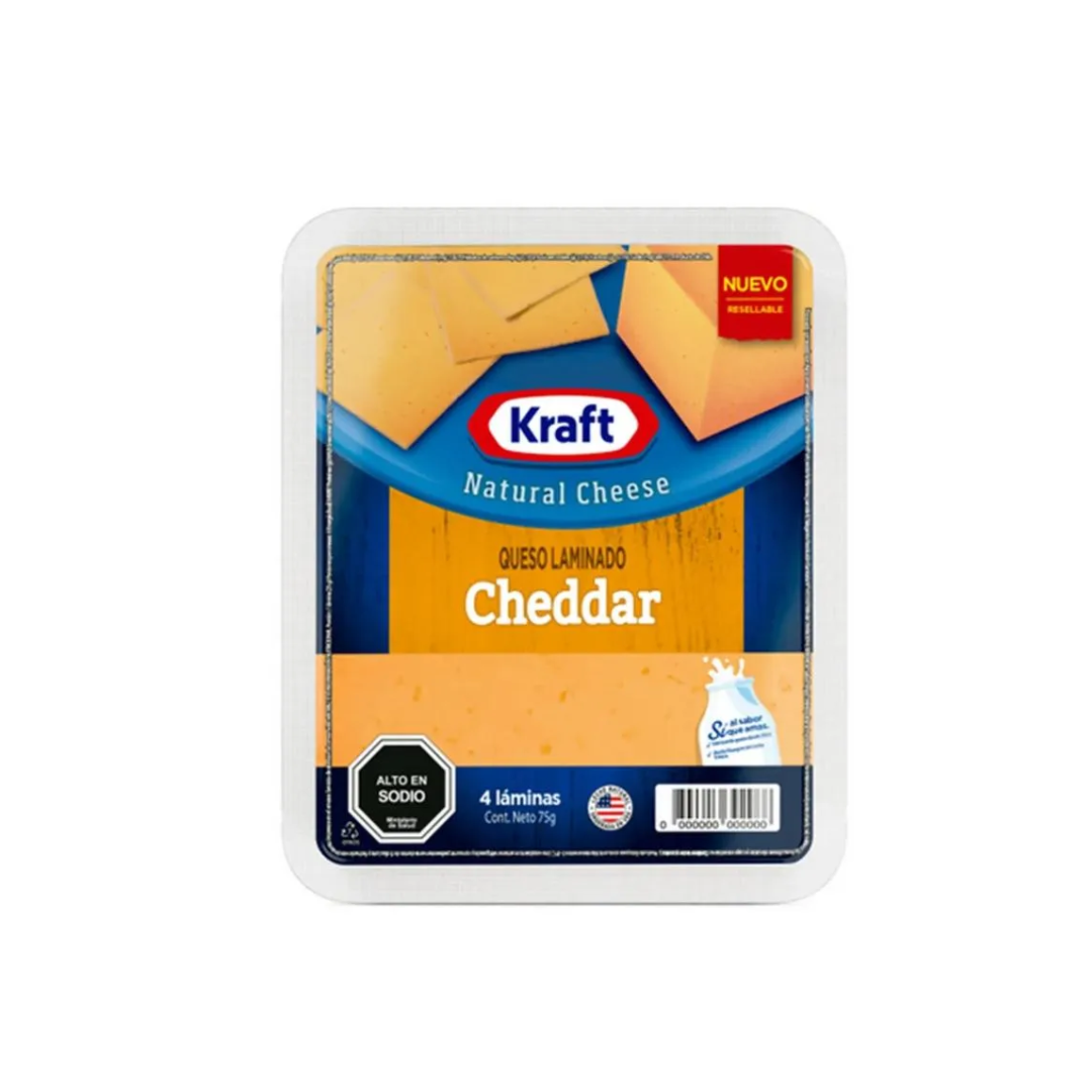 Queso Cheddar Kraft, 75g