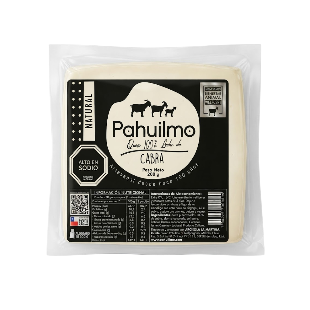 Queso De Cabra Natural Pahuilmo, 200g