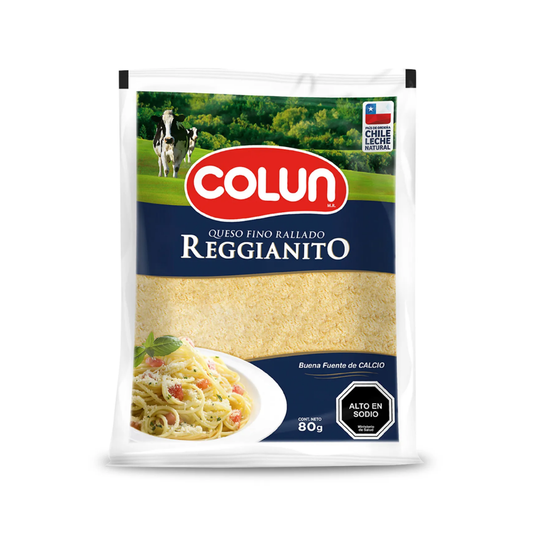 Queso Rallado Reggianito Colun, 80g